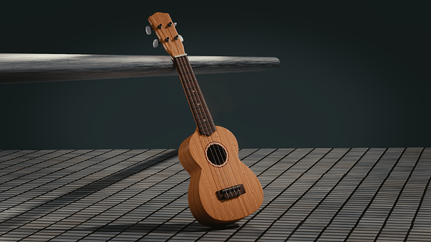 Ukulele, 3D-Kunst, Mixer, Bühne, Bar