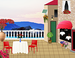 restaurant, terrace, restaurant table