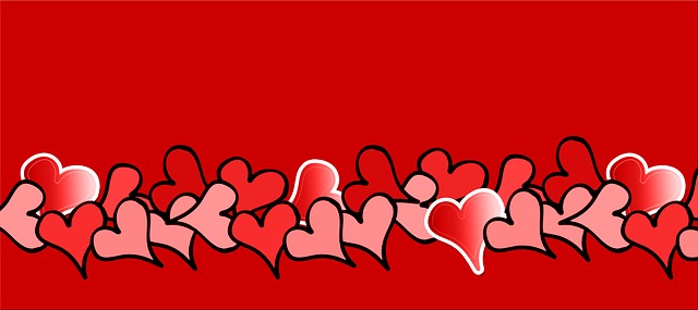 Free template hearts love illustration