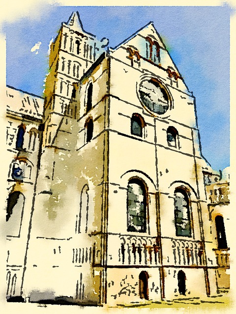 Free Canterbury Cathedral illustration and picture