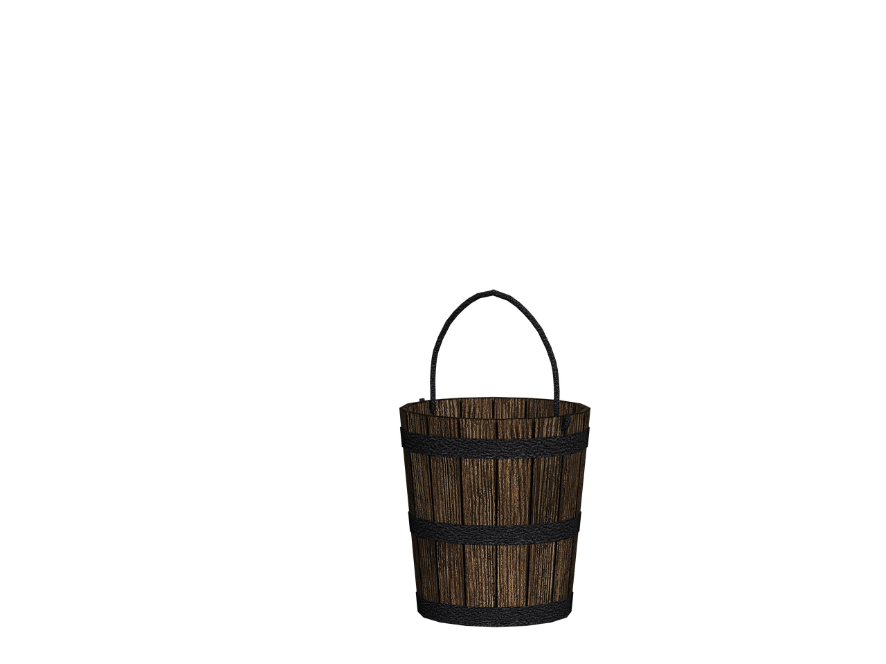Download Bucket, Wooden Bucket, Handle. RoyaltyFree Stock Illustration