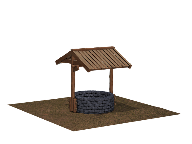 Free fountain water fountain roof illustration