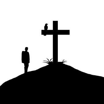 Free Summit Cross Silhouette illustration and picture