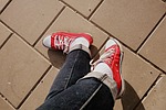 foot, crossed legs, shoe