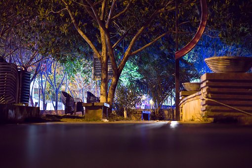 Nacht, Park, Reisen, Beleuchtung, Natur