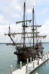 galleon, ship, moored