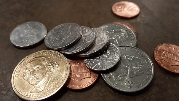 Münzen, Finanzen, Sparen, Uns Dollar