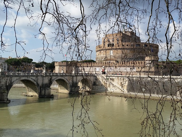 Italien, Rom, By, Flod, St Angelo, Slot