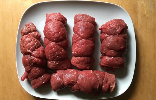 Okseroulader, Irsk, Bøf, Roulades