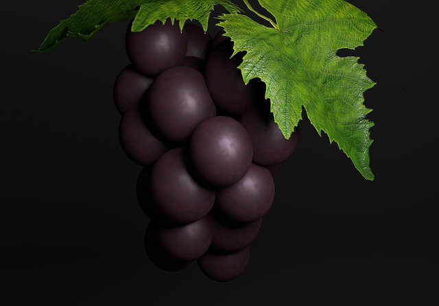 Free grape cluster three-dimensional picture vine illustration