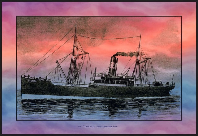 Free ship freight ocean liner illustration