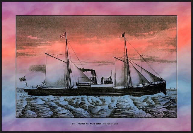 Free ship freight ocean liner illustration