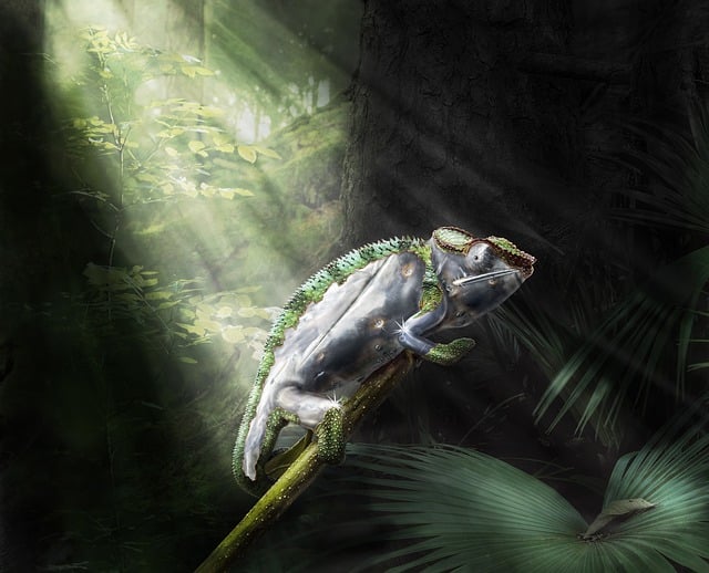 Download free HD stock image of Composing Cameleon Free composing cameleon fantasy illustration