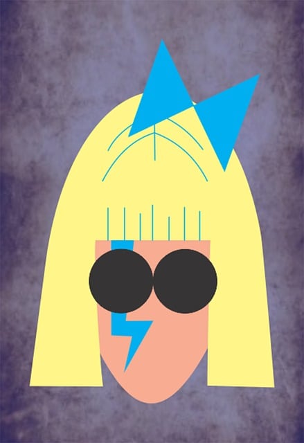 Free Lady Gaga Pop Star illustration and picture