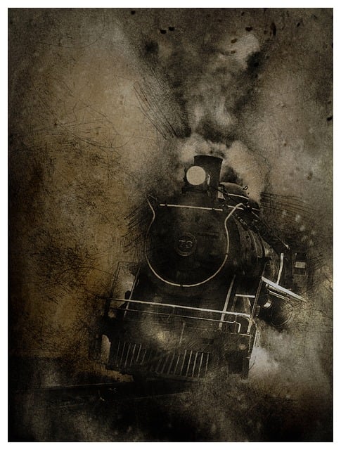 Free locomotive transport railroad illustration