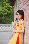 vietnamese, girl, slitted skirt length