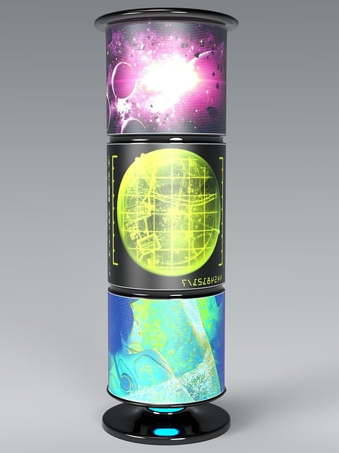 Free pillar advertising illuminated illustration
