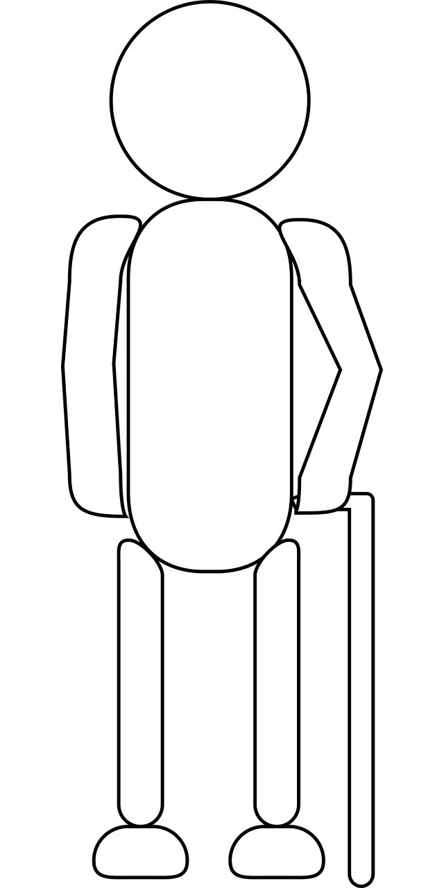 Download free HD stock image of Disabled Elderly Free disabled elderly cane vector