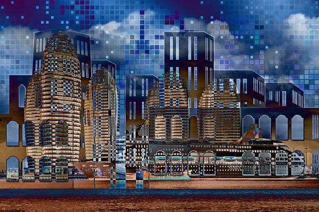 Free architecture city house illustration