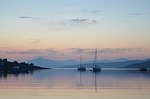 sunset, highland games, scotland