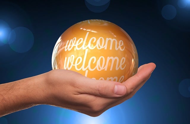 Download free HD stock image of Hand Welcome Free hand welcome ball illustration