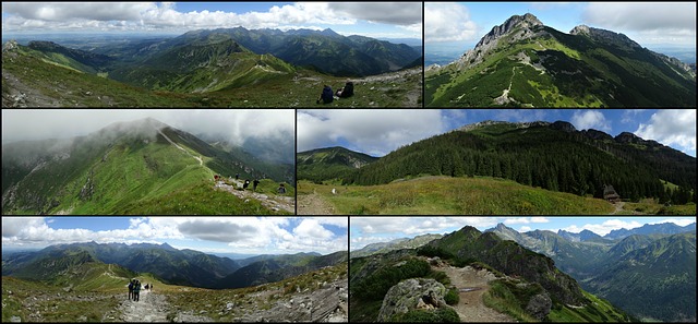 Free collage tatry mountains illustration
