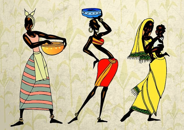 Free woman ethic african illustration
