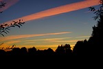 afterglow, sunset, late summer
