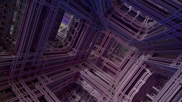 Free virtual city utopia architecture illustration