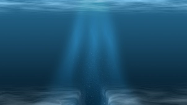 Undervands, Havet Ocean, Plankton, Blå