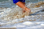 feet, legs, sand
