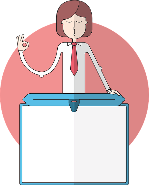 Free woman tie smart vector