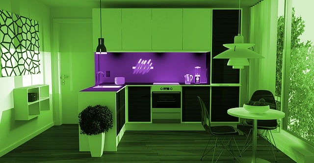Free kitchen kitsch color distortion illustration