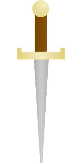 Free dagger knife history vector