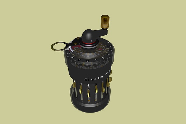 Free curta calculator mechanical illustration