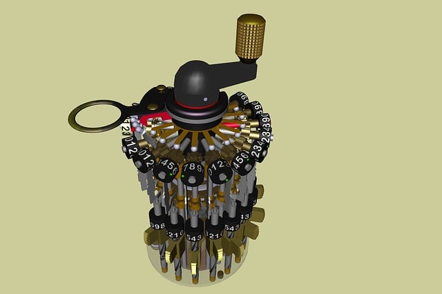 Free curta calculator mechanical illustration