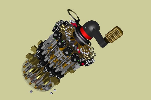Free curta calculator mechanical illustration