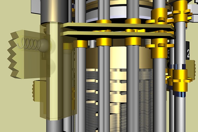 Free curta calculator mechanical illustration