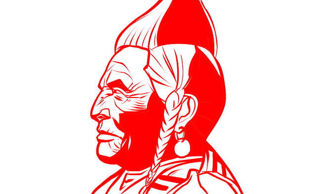 Free native-america indian shot in hand illustration