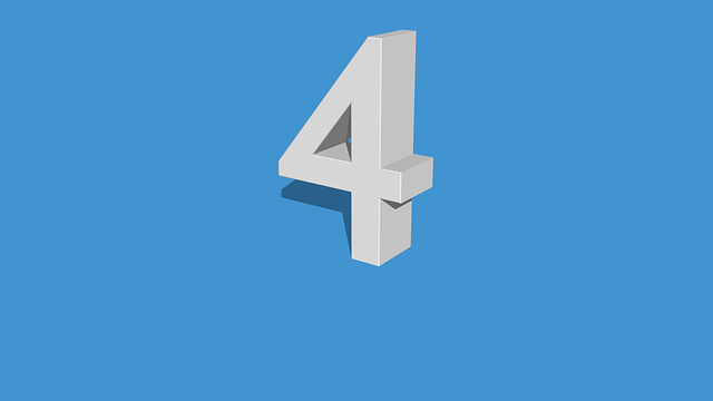 Free four number shape illustration