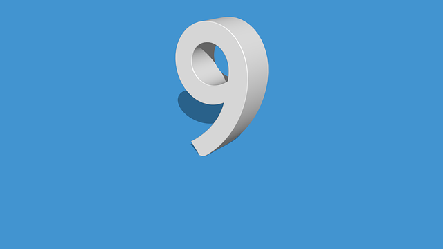 Free nine number 9 illustration