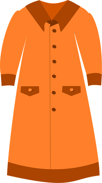 Free long dress brown orange illustration