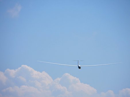 Planador, Voar, Avião, Nuvem, Céu, Ar