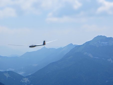 Planador, Voar, Avião, Nuvem, Céu, Ar