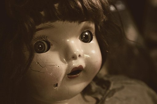 Puppe, Unheimlich, Sepia, Gebrochen