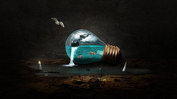 Free Lightbulb Gull illustration and picture
