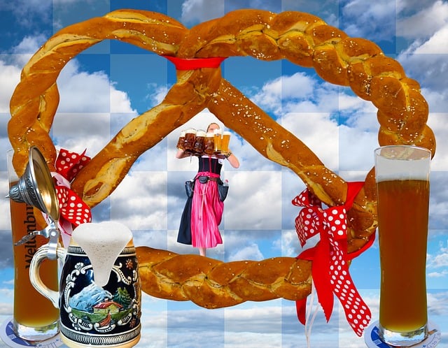 Free breze pretzel beer illustration