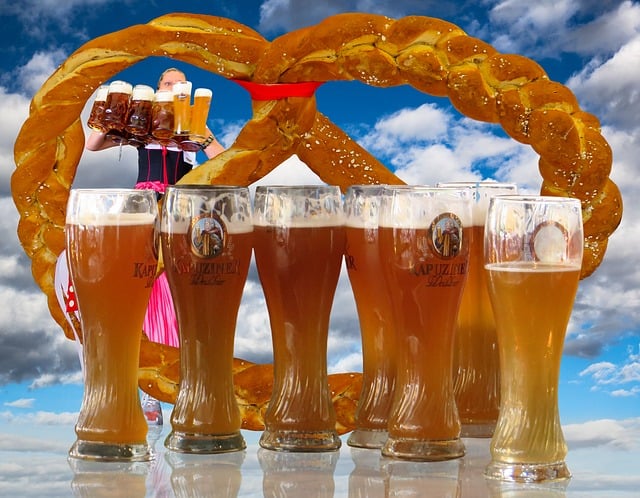 Free breze pretzel beer illustration
