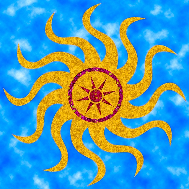 Free sun clouds sky illustration