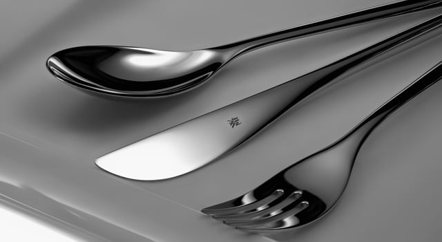 Free cutlery chrome plated knife illustration